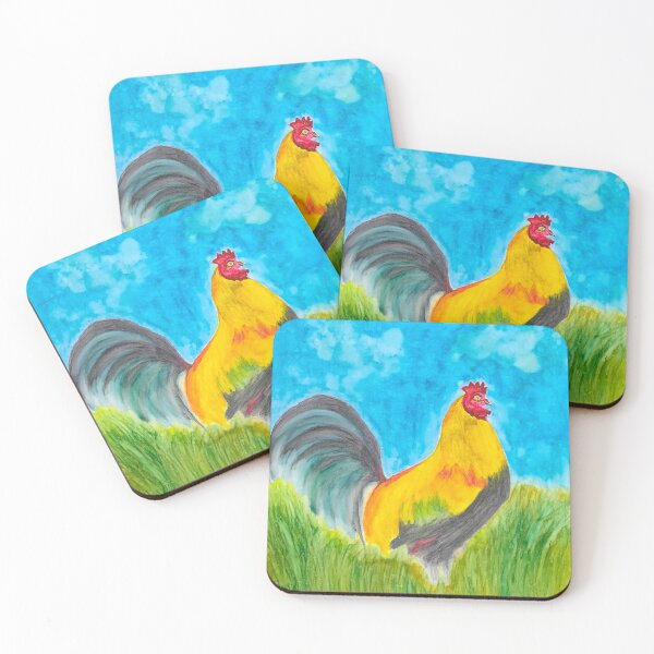 Item preview, Kaua`i Rooster - Alcohol Ink Painting designed and sold by creativewhispers.