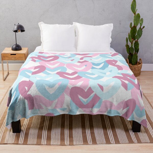 Artikelvorschau, Rosa und blaues Herz abstrakt entworfen und verkauft von mollsdesignss.