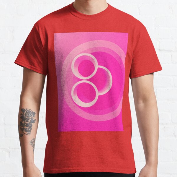 Pink Circles AI Art Design Classic T-Shirt