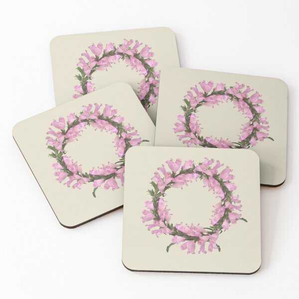 Item preview, Obedient Plant flower in bloom. Pink botanical print designed and sold by EveryDayDabble.