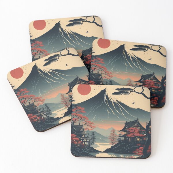 Item preview, Japanese Landscape Watercolor #2 Digital Art designed and sold by BadBoyCustoms.