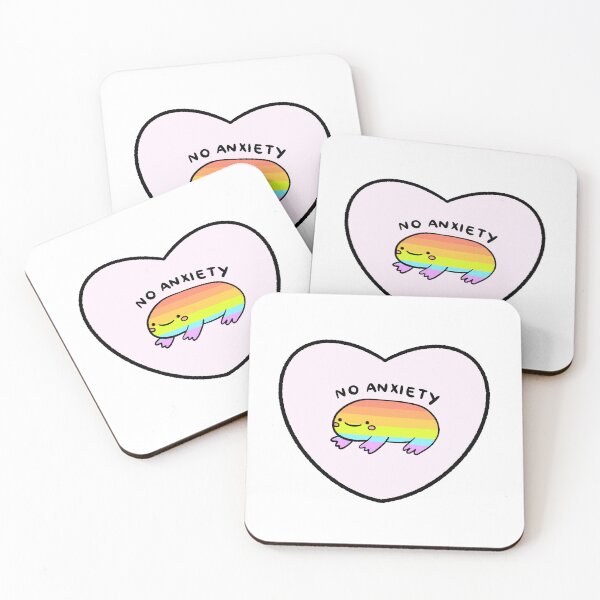 Item preview, No Anxiety | Rainbow Frog in a Pink Heart designed and sold by iristocat.
