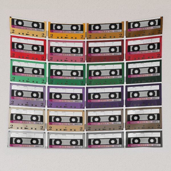 Item preview, Fitas Cassete Coloridas Vintage designed and sold by GirlaineSQ.