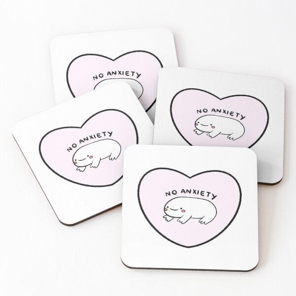 Item preview, No Anxiety | White Frog in a Light Pink Heart designed and sold by iristocat.
