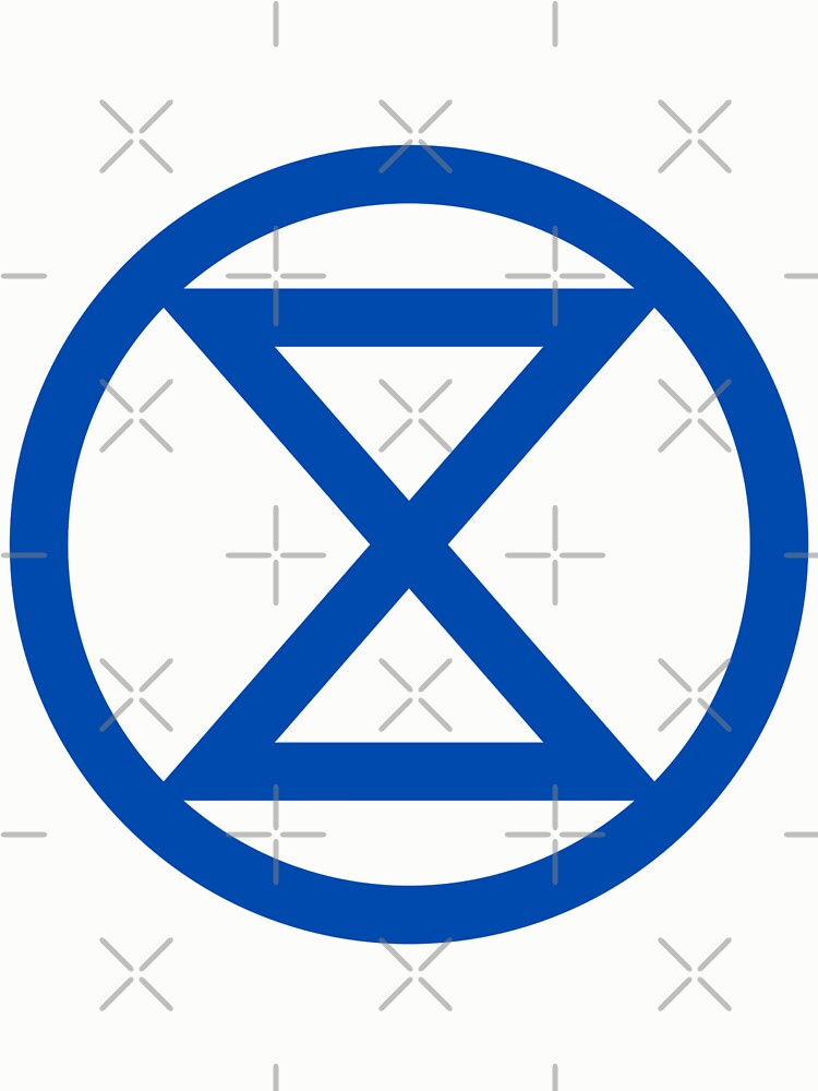 Thumbnail 6 von 6, Pullover, Extinction Rebellion Logo blau designt und verkauft von Ecorevolution.