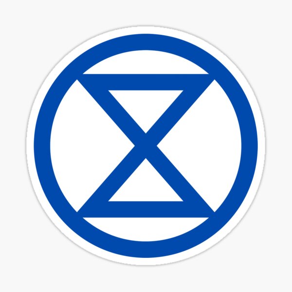 Item preview, Extinction Rebellion logo blue designed and sold by Ecorevolution.