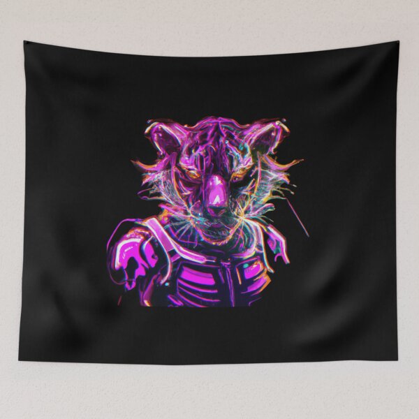 Item preview, Electric Jungle A Futuristic Tiger in Neon l designed and sold by Cosmic-graphics.