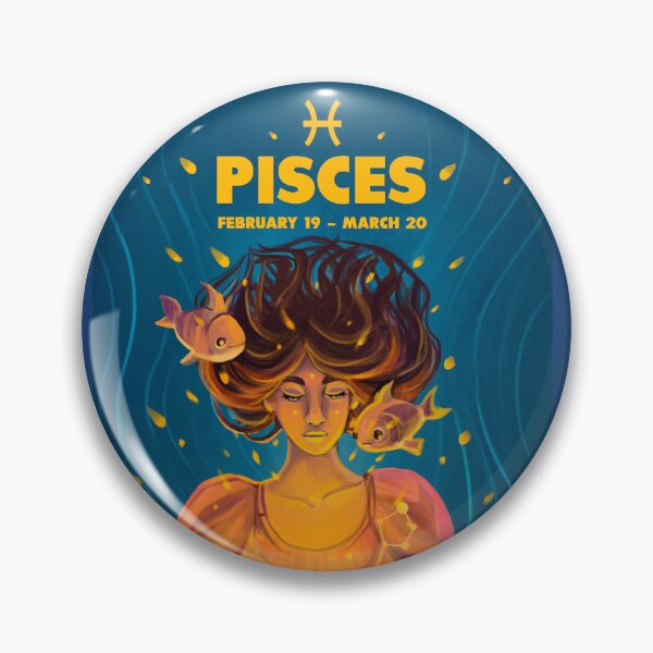 Item preview, Pisces Zodiac Sign Birth Chart Artwork designed and sold by DarrriaDesign.
