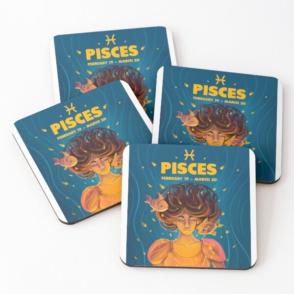 Item preview, Pisces Zodiac Sign Birth Chart Artwork designed and sold by DarrriaDesign.