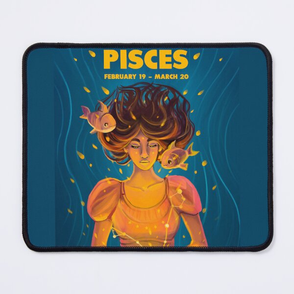 Item preview, Pisces Zodiac Sign Birth Chart Artwork designed and sold by DarrriaDesign.