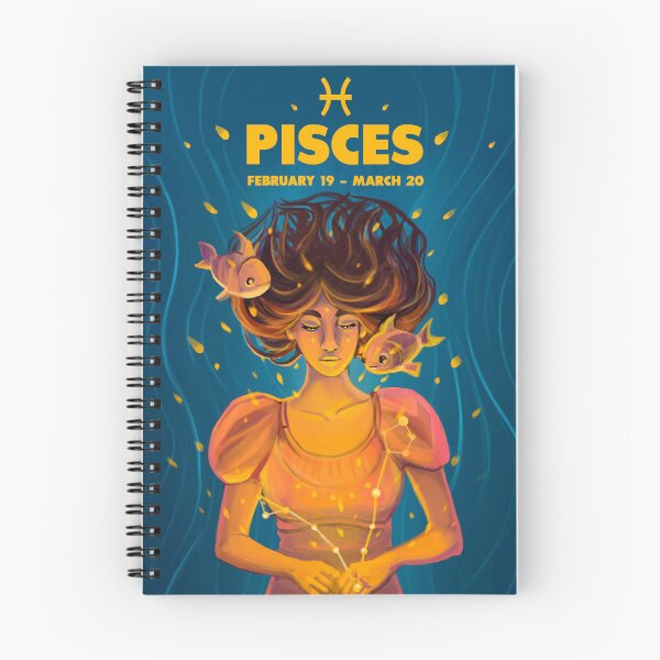 Item preview, Pisces Zodiac Sign Birth Chart Artwork designed and sold by DarrriaDesign.