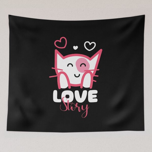 Item preview, Valentines Day Love Story Cute Kitten designed and sold by VIKING  PROJECT.