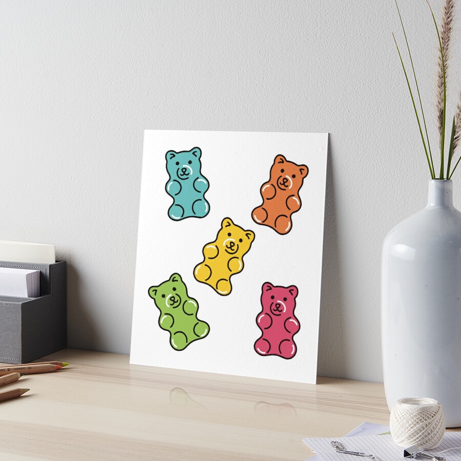 Cool Gummy Bear Art Board Print for Sale by Aurealis