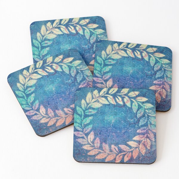 Item preview, Leafy Wreathy in Blue & Pinkle designed and sold by faironestoo.