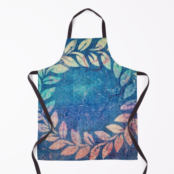 Aperçu de l'œuvre Leafy Wreathy en bleu et rose créée et vendue par faironestoo.