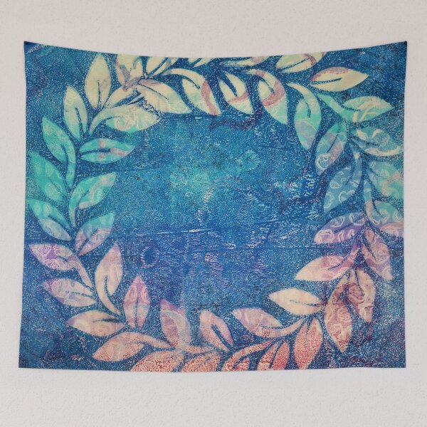 Item preview, Leafy Wreathy in Blue & Pinkle designed and sold by faironestoo.