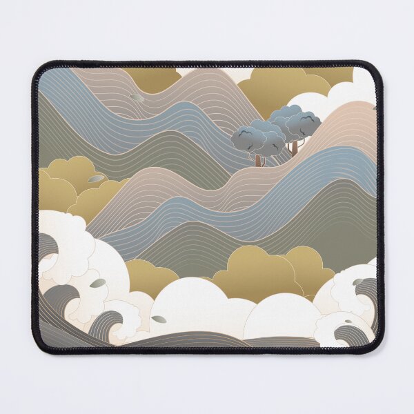 Item preview, Sea Wave, Mountain, Forest, Cloud, Sun,  Outdoor Landscape designed and sold by UnaWu533.