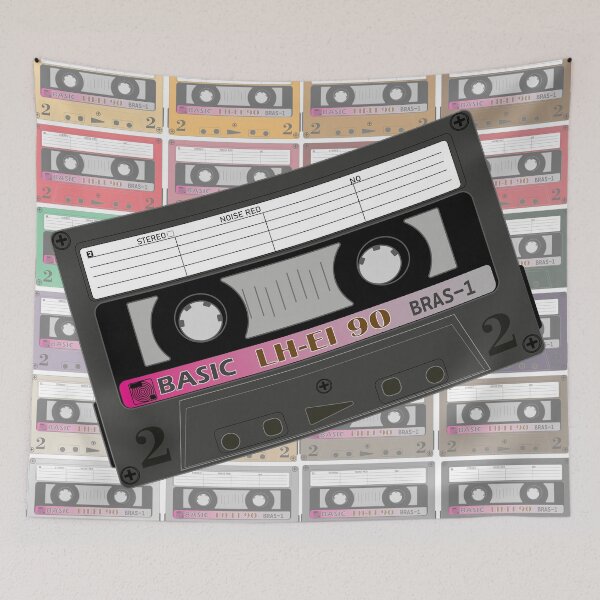 Item preview, Fitas Cassete Coloridas Vintage designed and sold by GirlaineSQ.