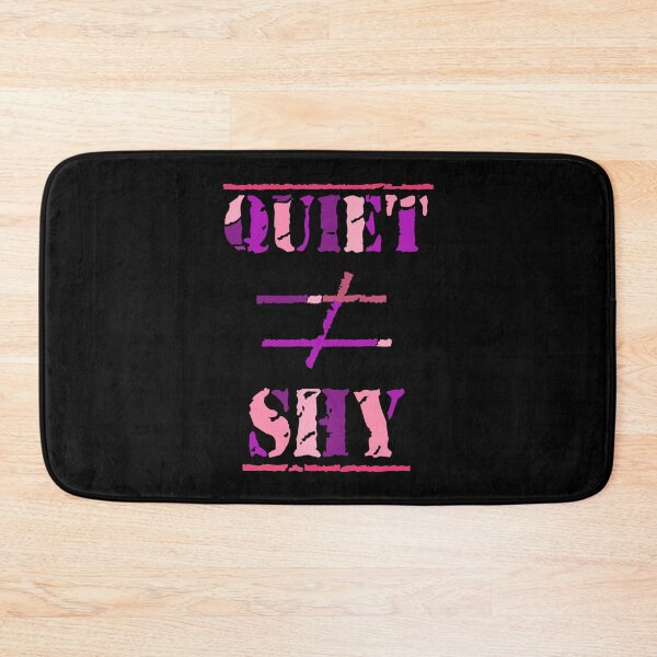 Item preview, Quiet Does Not Equal Shy. Quote for Calm, Confident Introverts. (Purple and Pink on Black) designed and sold by ArtByLM.