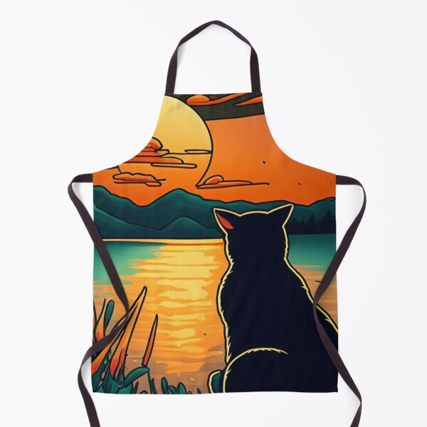 Item preview, Cat watching sunset scene designed and sold by via-colab.