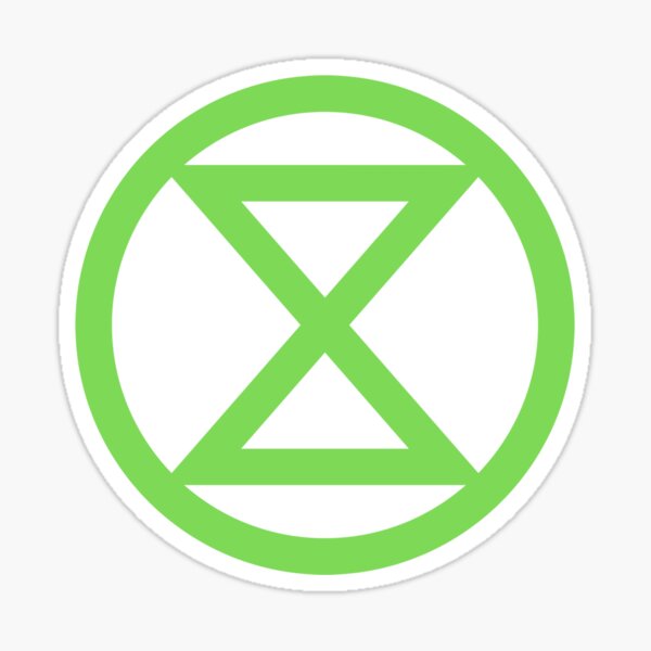 Item preview, Extinction Rebellion logo light green designed and sold by Ecorevolution.