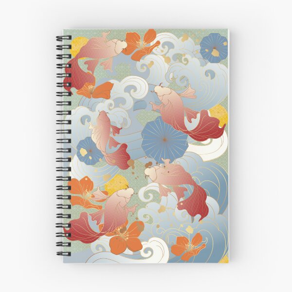 Artikelvorschau, traditional classical auspicious cherry blossom wave goldfish shading entworfen und verkauft von UnaWu533.