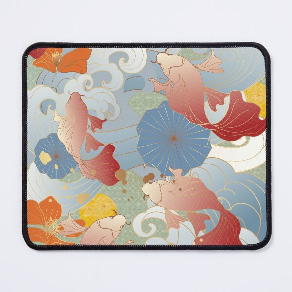 Artikelvorschau, traditional classical auspicious cherry blossom wave goldfish shading entworfen und verkauft von UnaWu533.