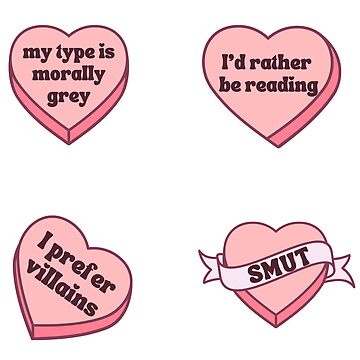 Artwork thumbnail, conversation hearts reading by Liketheaward
