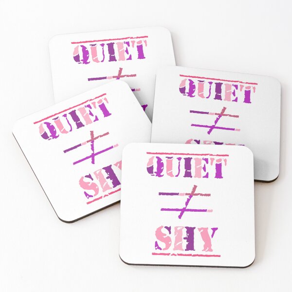 Item preview, Quiet Does Not Equal Shy. Quote for Calm, Confident Introverts. (Purple and Pink on White) designed and sold by ArtByLM.