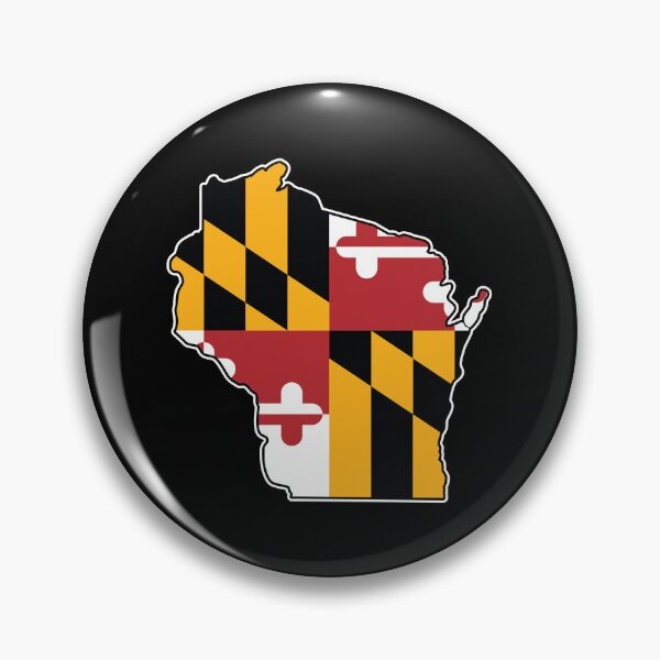 Artikelvorschau, Maryland-Flaggen-Wisconsin-Karte entworfen und verkauft von MarylandStyle.