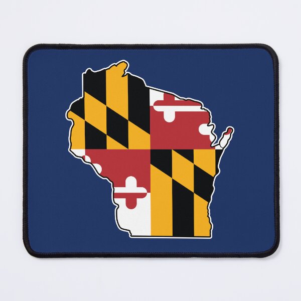 Item preview, Maryland Flag Wisconsin Map designed and sold by MarylandStyle.