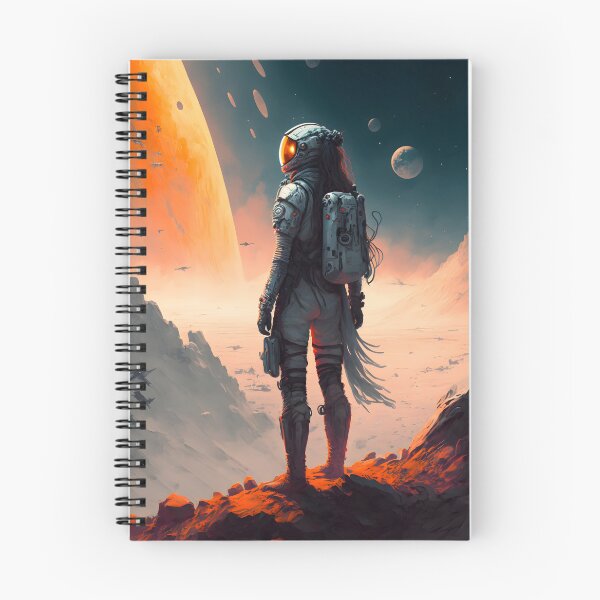 Item preview, Female Astronaut Exploring an Unknown Planet designed and sold by Marcelo Vieira.