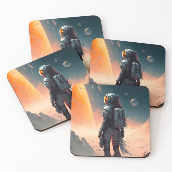Item preview, Female Astronaut Exploring an Unknown Planet designed and sold by Marcelo Vieira.