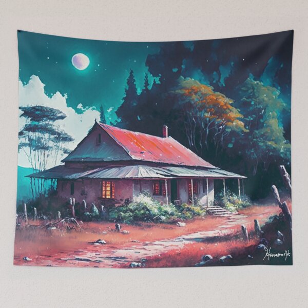 Item preview, Moonlit Cozy Cabin 3 designed and sold by MCMaricopaAZ.