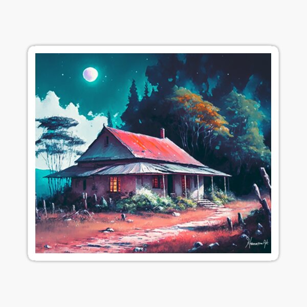 Item preview, Moonlit Cozy Cabin 3 designed and sold by MCMaricopaAZ.