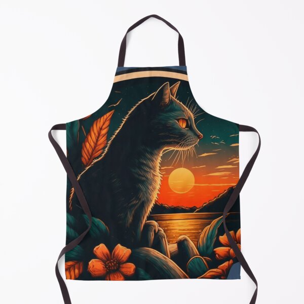 Item preview, Сat watching sunset scene designed and sold by via-colab.