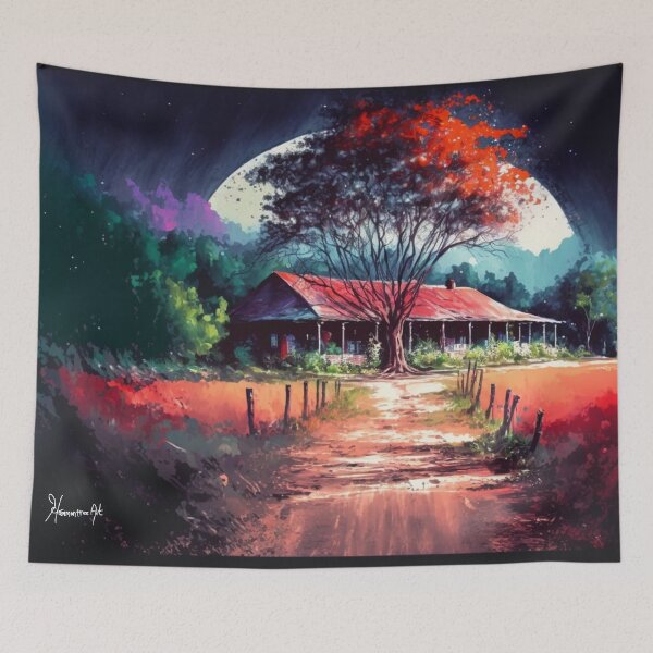 Item preview, Moonlit Cozy Cabin 4 designed and sold by MCMaricopaAZ.