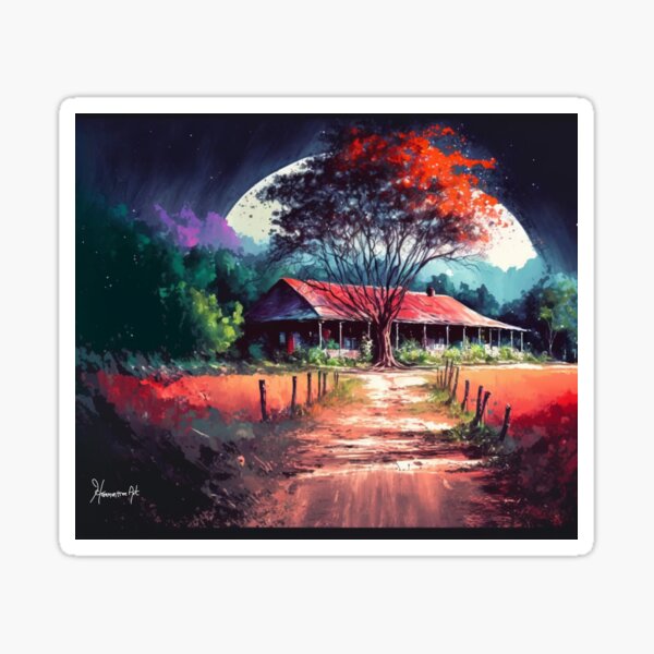 Item preview, Moonlit Cozy Cabin 4 designed and sold by MCMaricopaAZ.