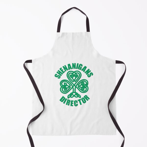 Item preview, Shenanigans Director with Celtic Shamrock Green on White designed and sold by Gsallicat.