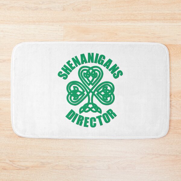 Item preview, Shenanigans Director with Celtic Shamrock Green on White designed and sold by Gsallicat.