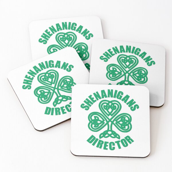Item preview, Shenanigans Director with Celtic Shamrock Green on White designed and sold by Gsallicat.