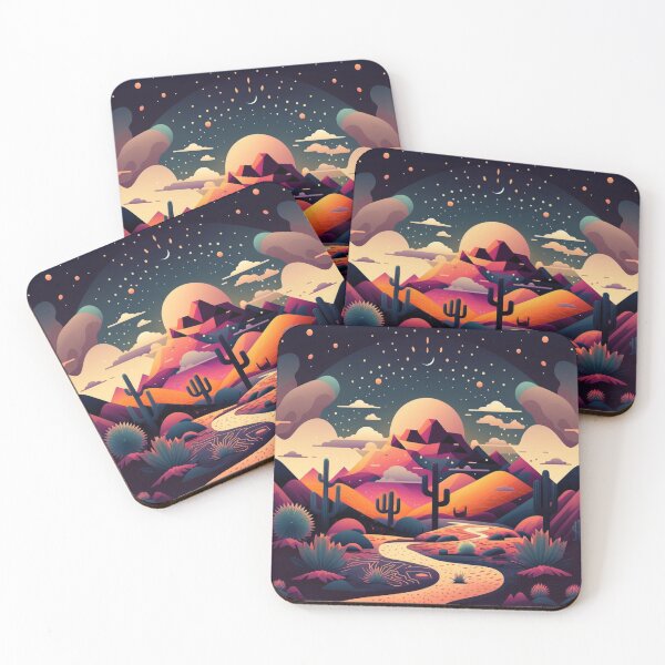 Item preview, Desert at night designed and sold by Cheese Design Studio.