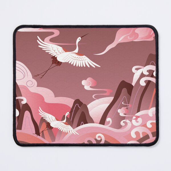 Item preview, sea waves alpine auspicious clouds crane designed and sold by UnaWu533.