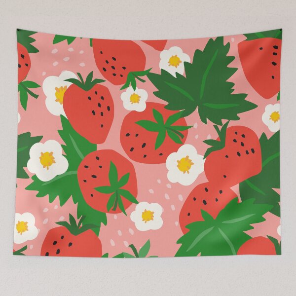 Item preview, Strawberries pattern designed and sold by chelsycreation.