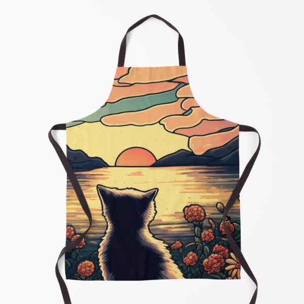 Item preview, Сat watching sunset scene designed and sold by via-colab.