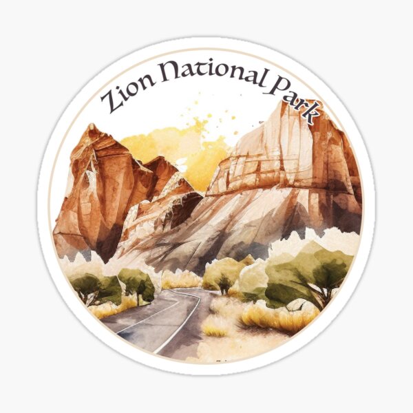 Vista previa del artículo con la obra «Colección de acuarelas del Parque Nacional Zion», diseñado y vendido por PikoApparel.