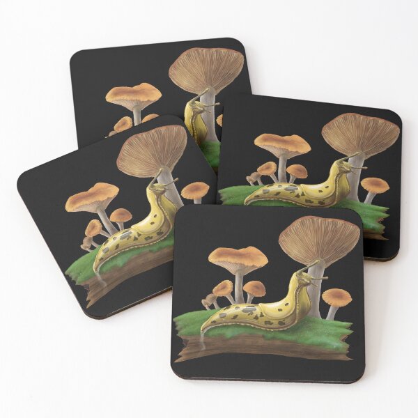 Item preview, banana slug with mushroom designed and sold by ElementalEmbers.