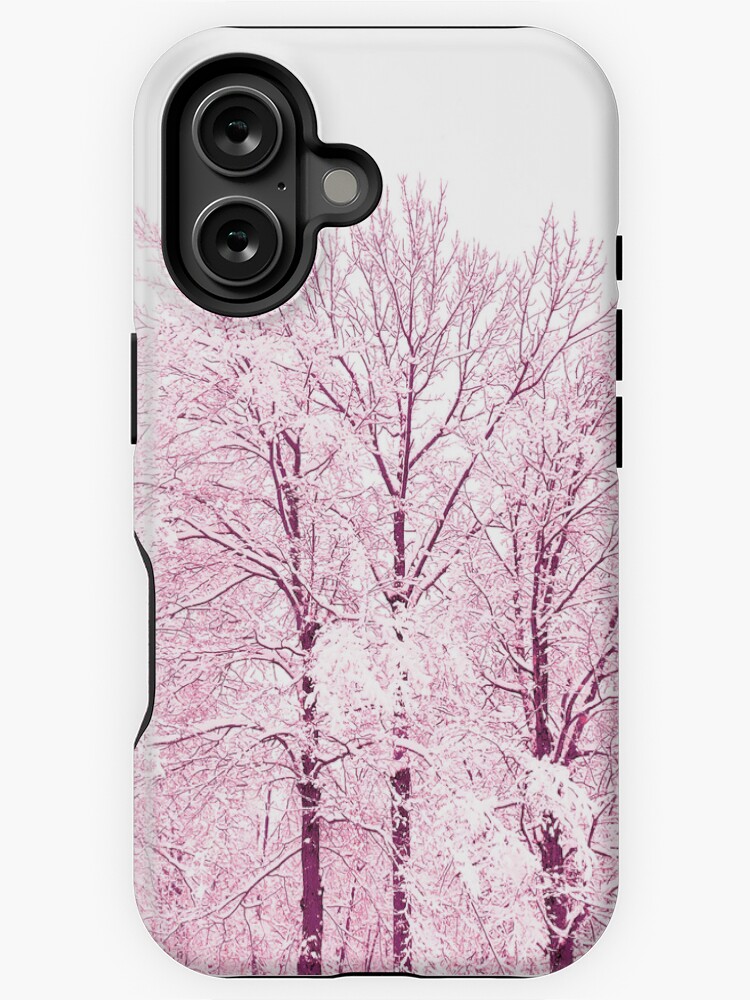 Thumbnail 1 of 4, iPhone Case, Dreamy Snowy Trees 3 designed and sold by OneDayArt.