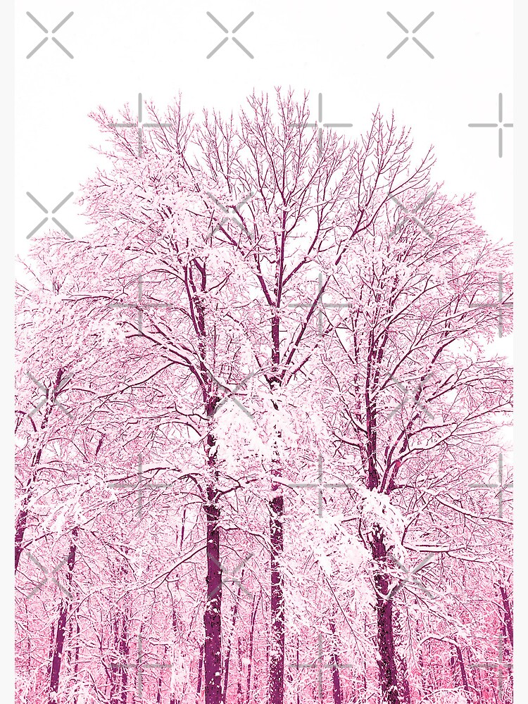 Thumbnail 3 of 3, Journal, Dreamy Snowy Trees 3 designed and sold by OneDayArt.
