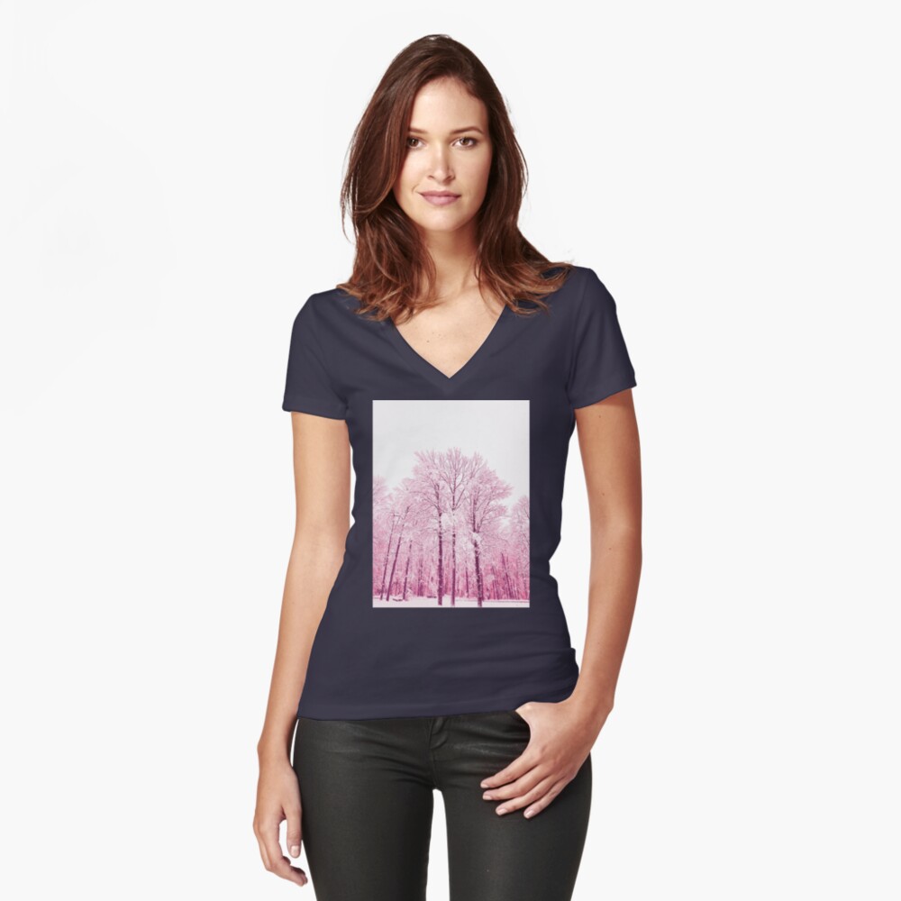 Item preview, Fitted V-Neck T-Shirt designed and sold by OneDayArt.